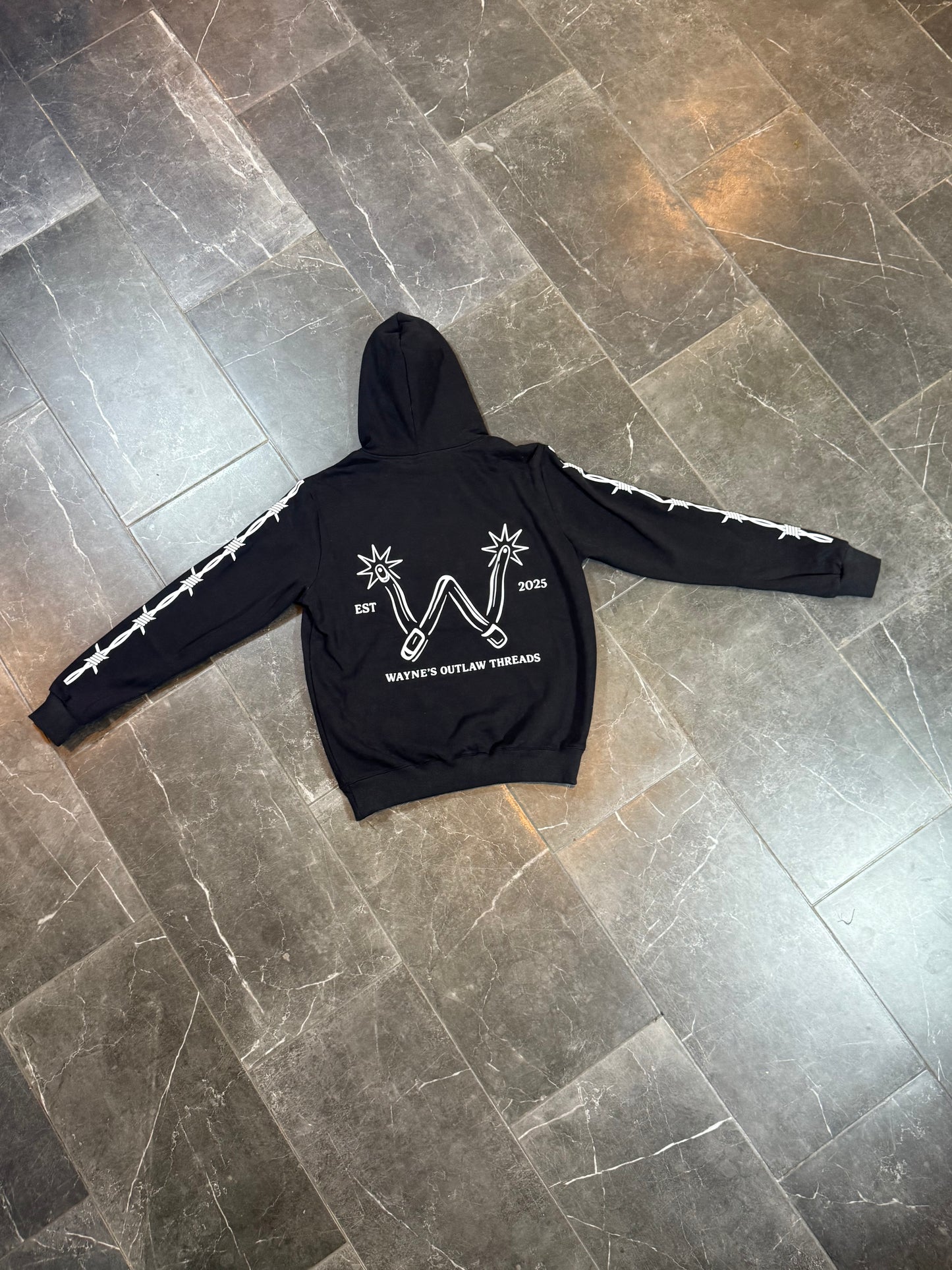 Black Barbed Classic Hoodie