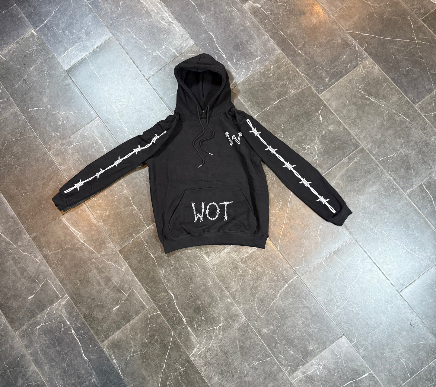 Black Barbed Classic Hoodie