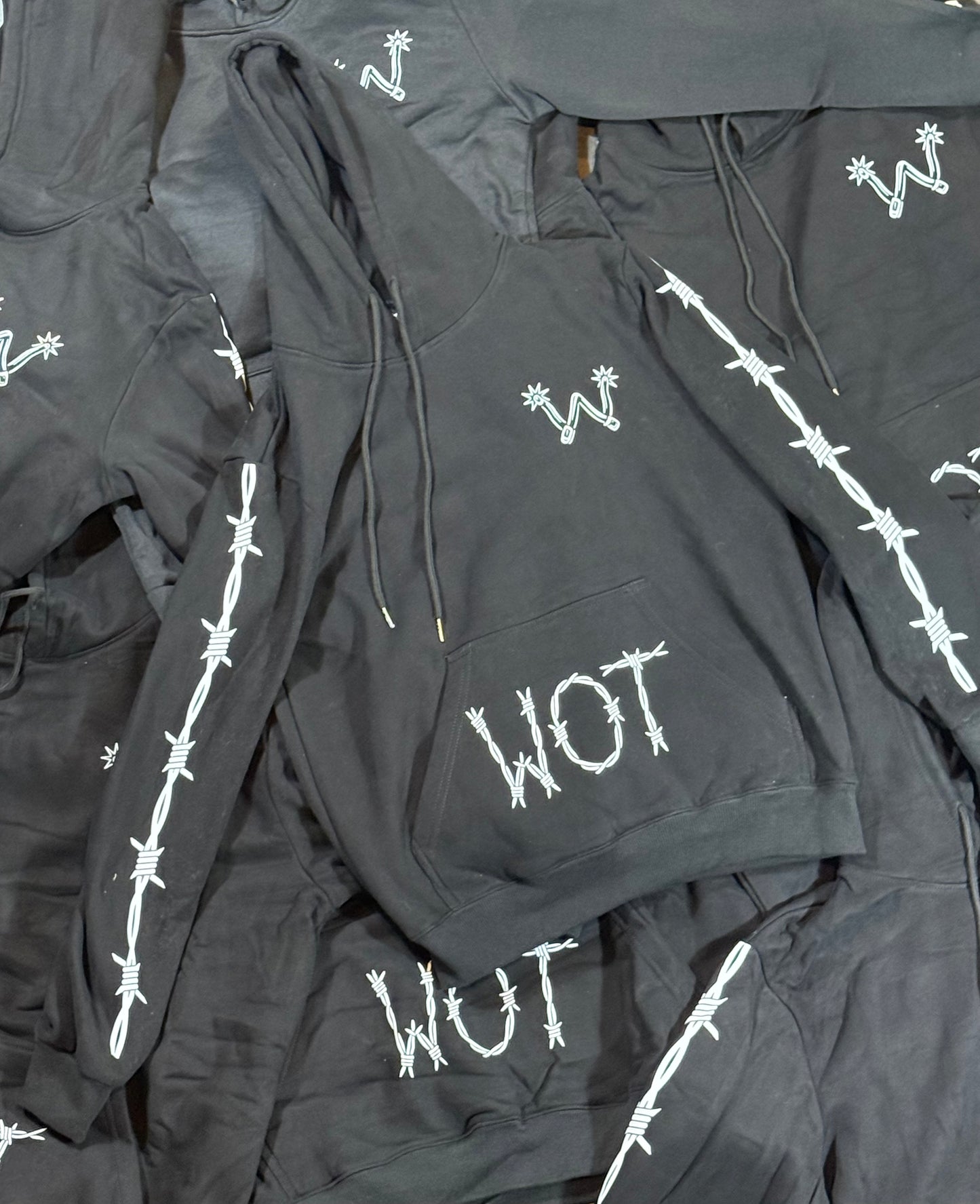 Black Barbed Classic Hoodie