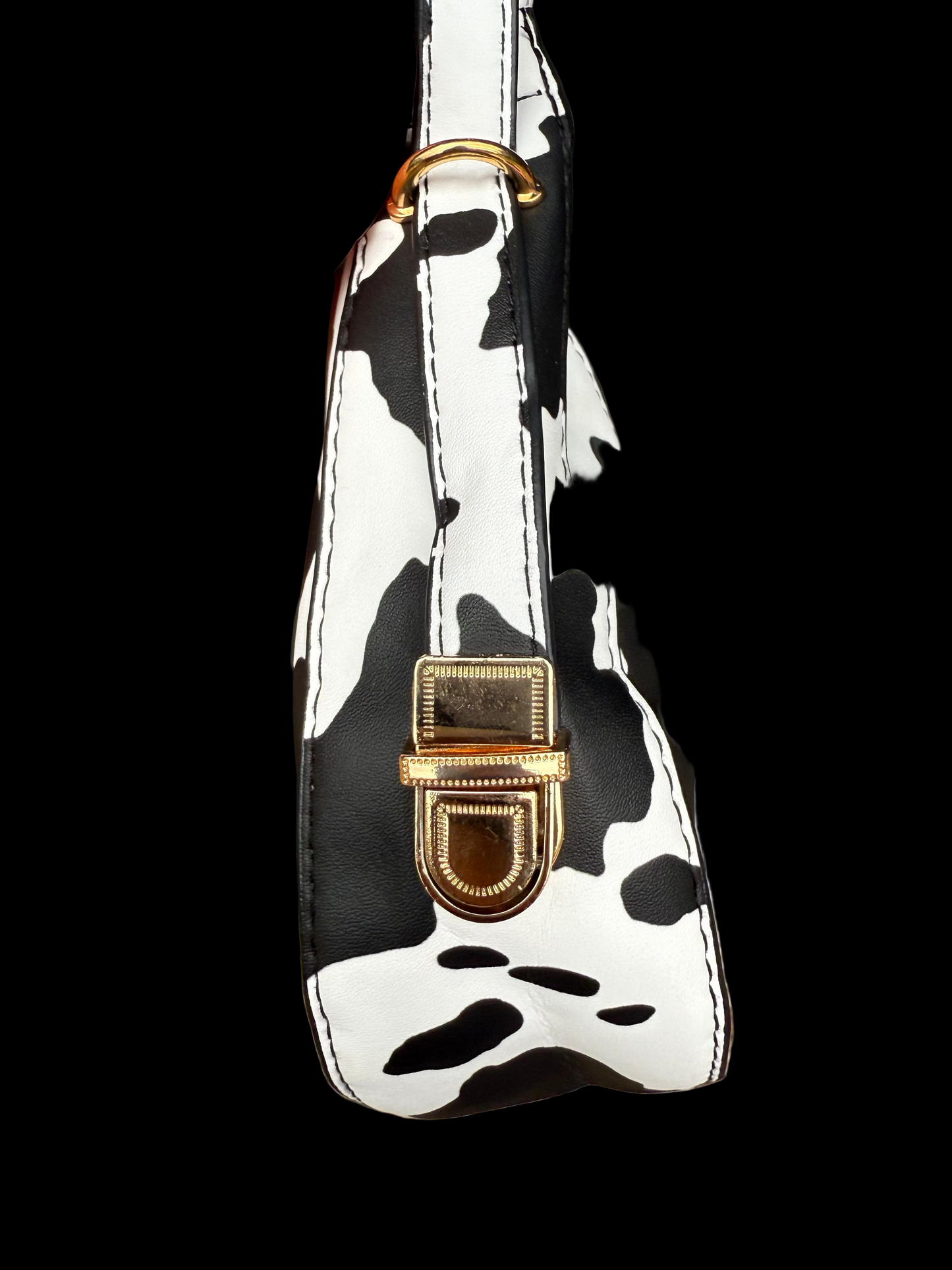 Cowprint Moon Shoulder Bag
